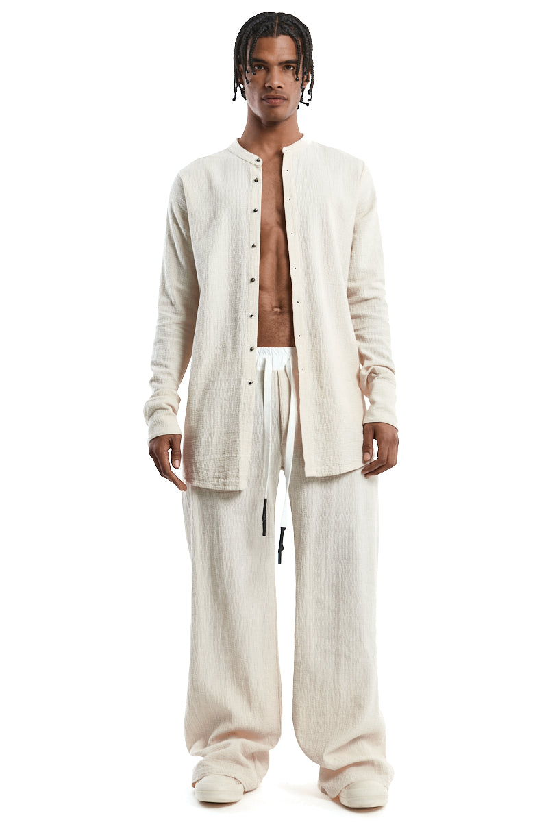 ECRU STRUCTURED COTTON SHIRT