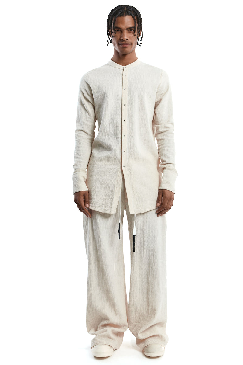 ECRU STRUCTURED COTTON SHIRT