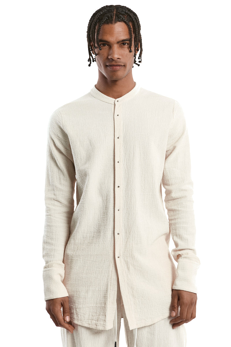 ECRU STRUCTURED COTTON SHIRT