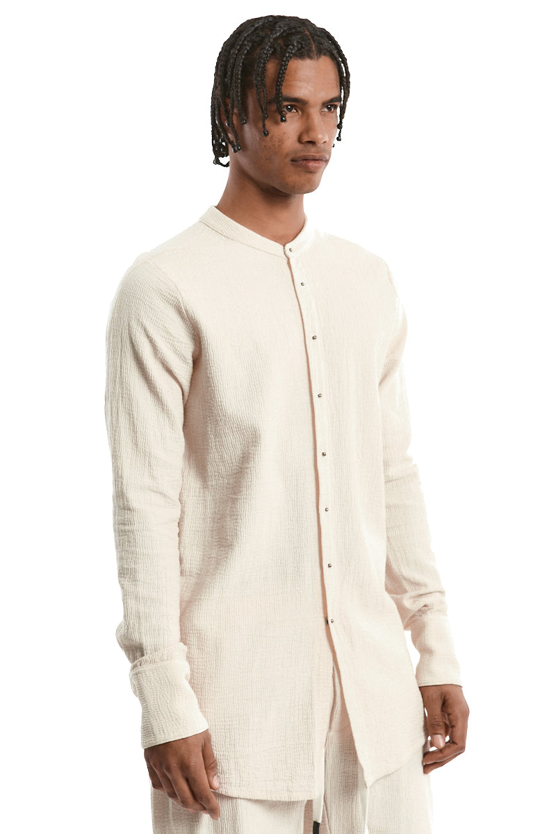 ECRU STRUCTURED COTTON SHIRT