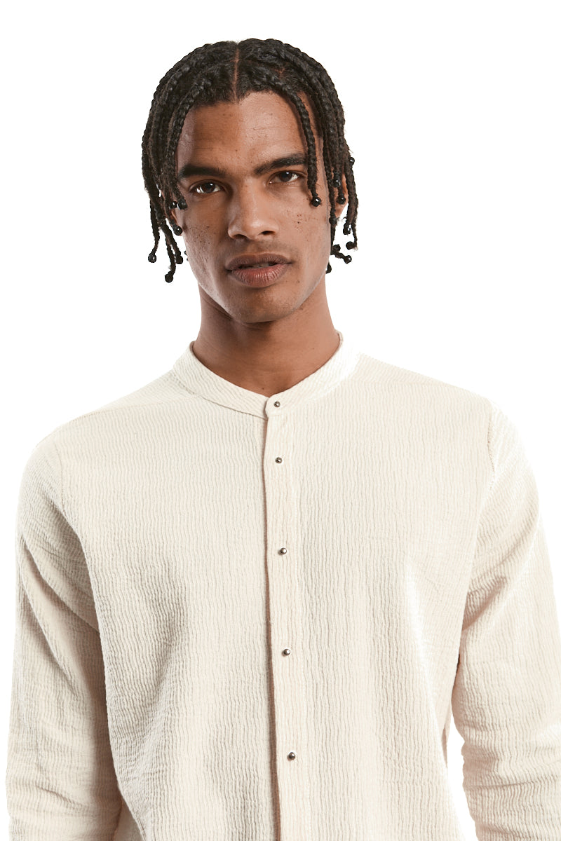 ECRU STRUCTURED COTTON SHIRT