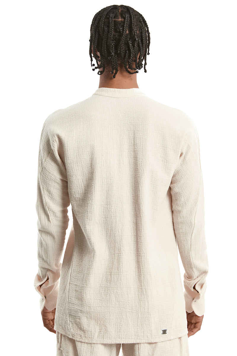 ECRU STRUCTURED COTTON SHIRT