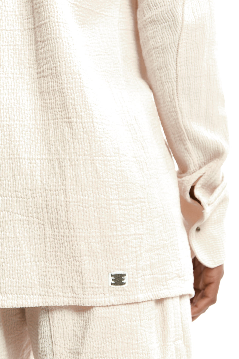 ECRU STRUCTURED COTTON SHIRT