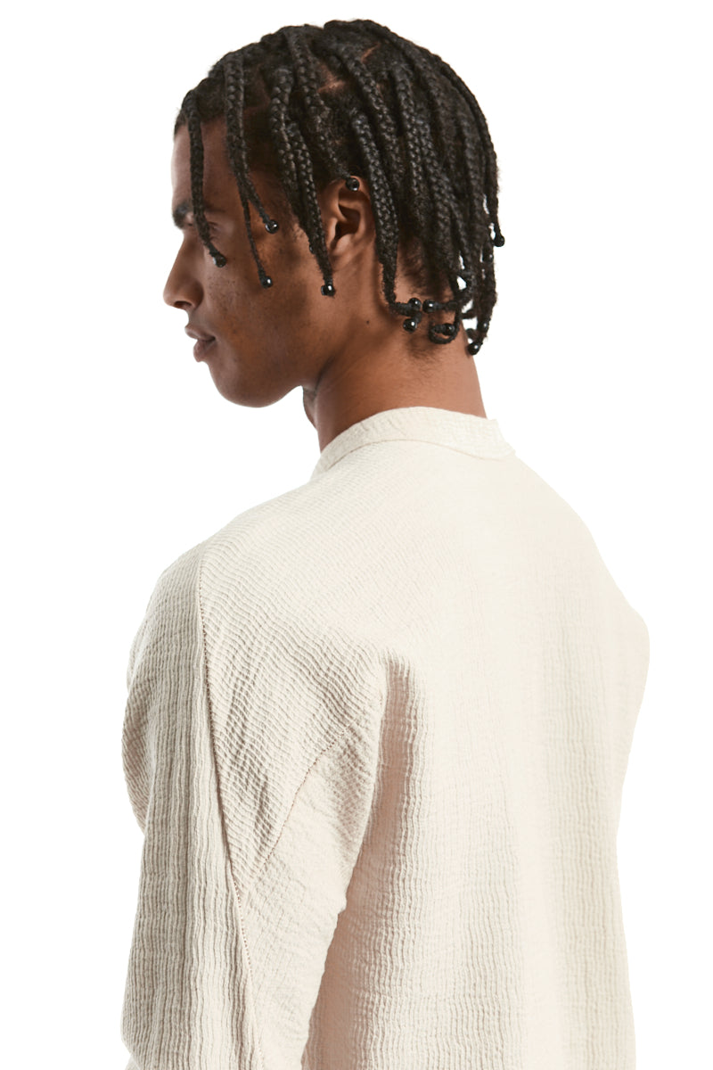 ECRU STRUCTURED COTTON SHIRT