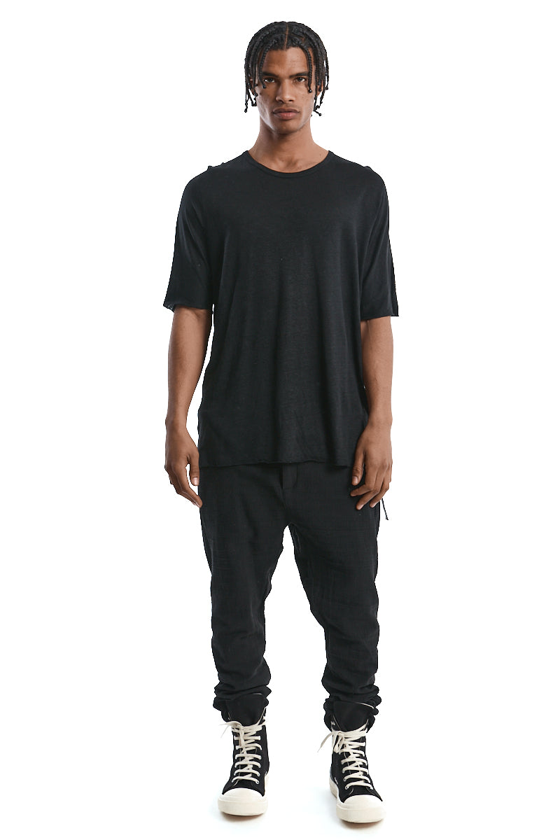 BLACK HORIZON LINEN TEE