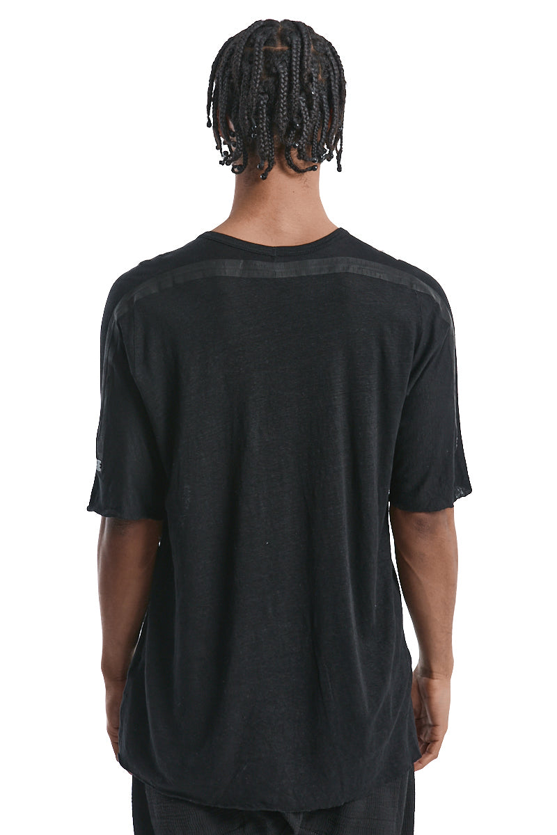 BLACK HORIZON LINEN TEE