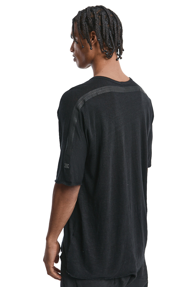 BLACK HORIZON LINEN TEE