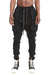 BLACK KNITTED GUSSET PANTS
