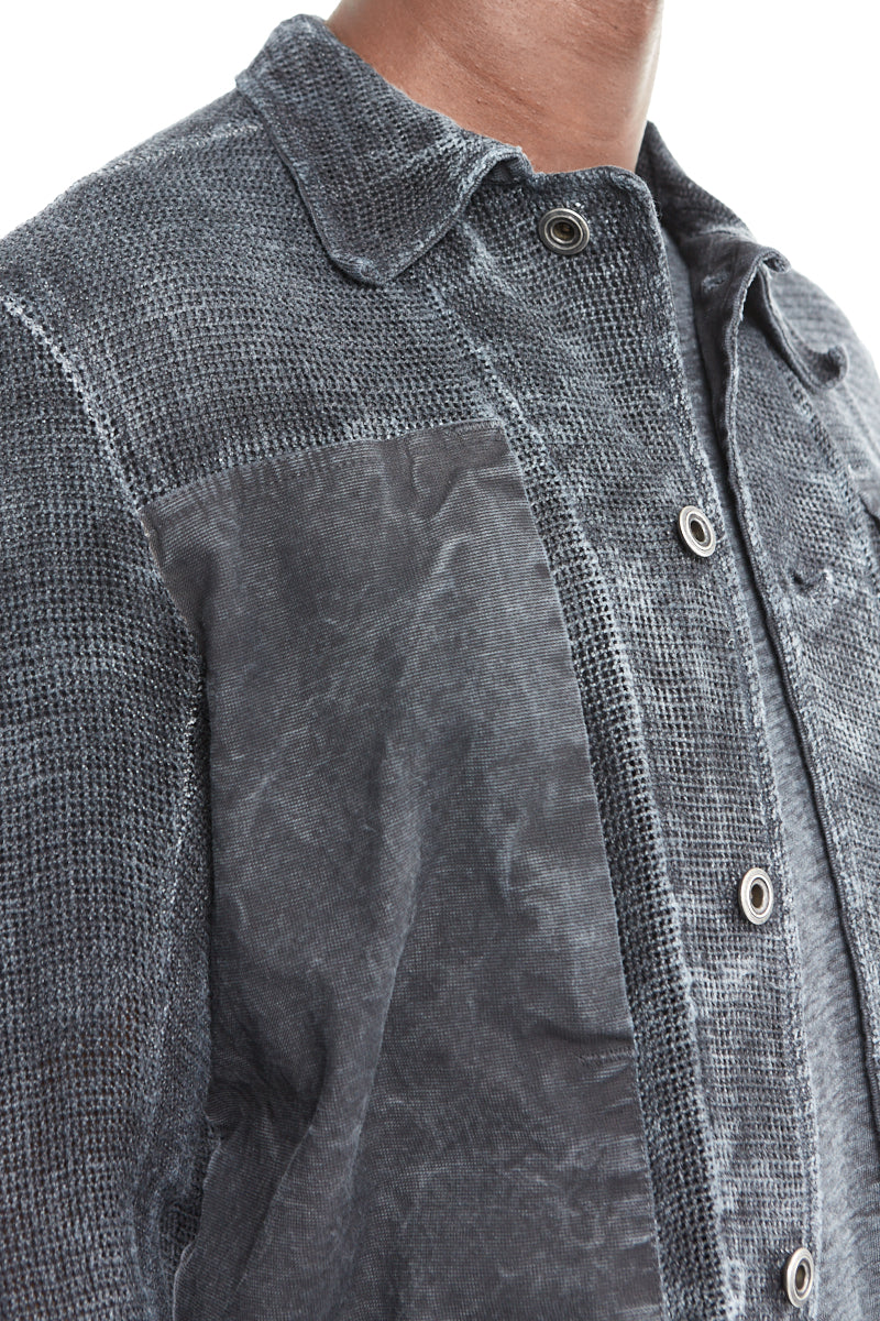 69 by Isaac Sellam | Shop Online | Petrol Knitted Linen
