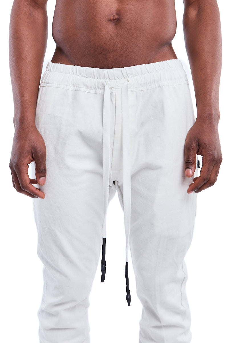 WHITE 6 POCKETS STRETCH ARMURE PANTS