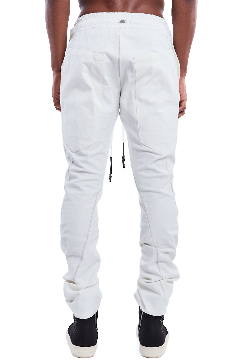 WHITE 6 POCKETS STRETCH ARMURE PANTS