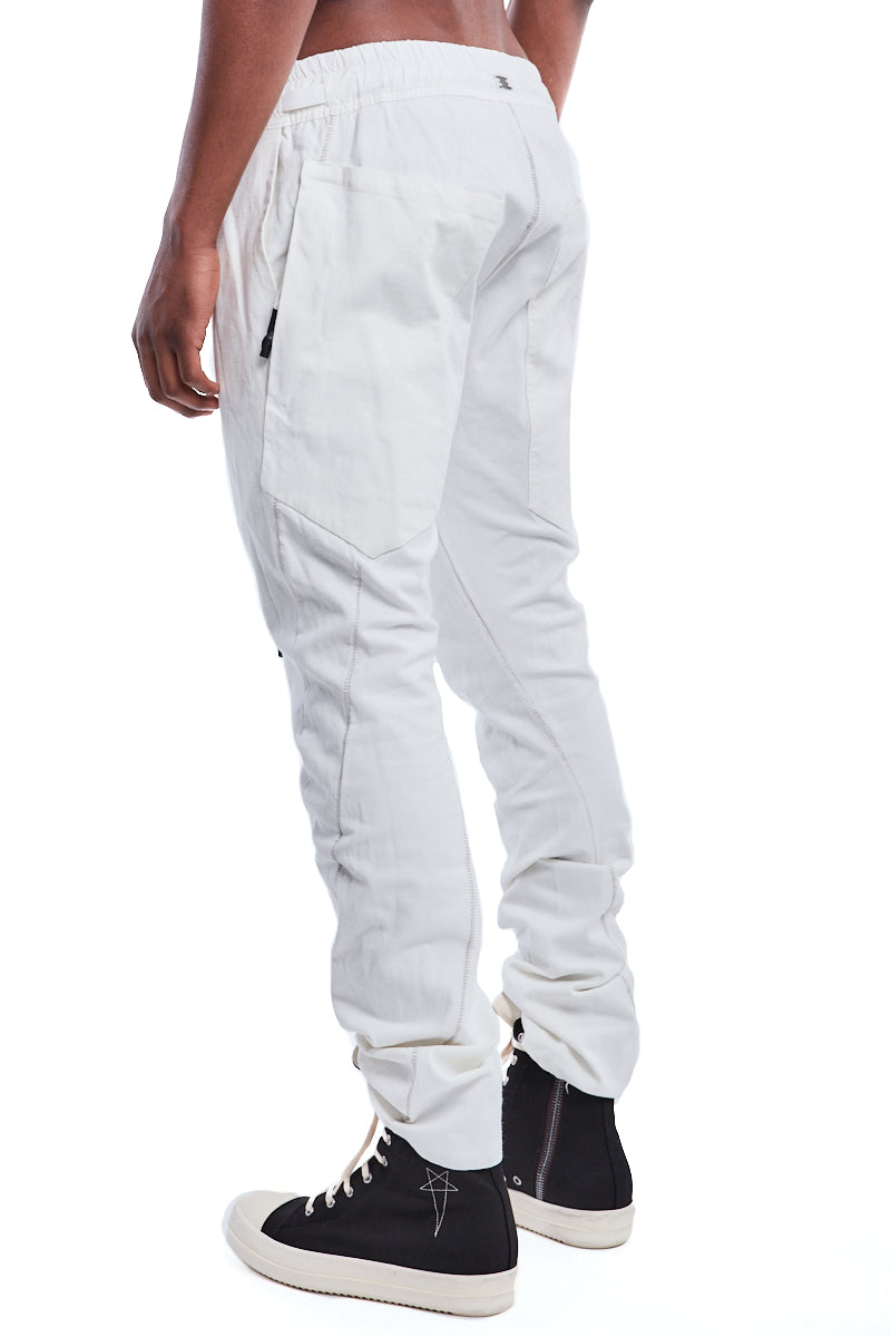 WHITE 6 POCKETS STRETCH ARMURE PANTS