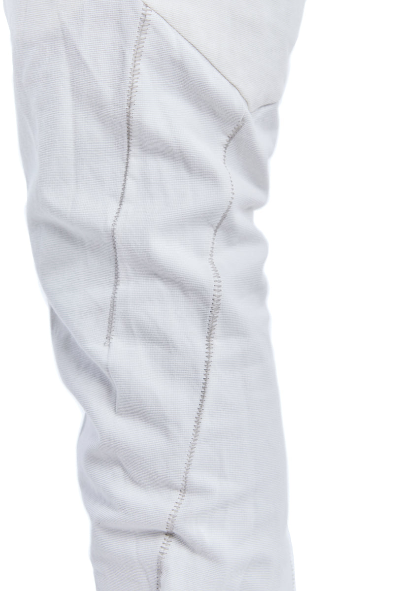 WHITE 6 POCKETS STRETCH ARMURE PANTS