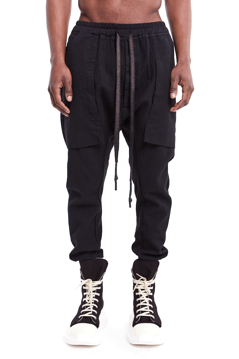69 by Isaac Sellam | Shop Online | Black Stripe Gusset Pants