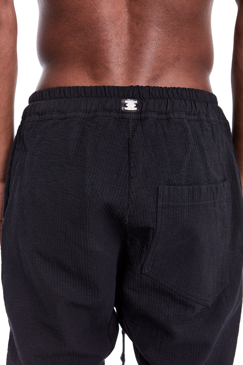 BLACK STRIPE GUSSET PANT