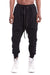 BLACK LOW CROTCH GUSSET POCKETS PANTS