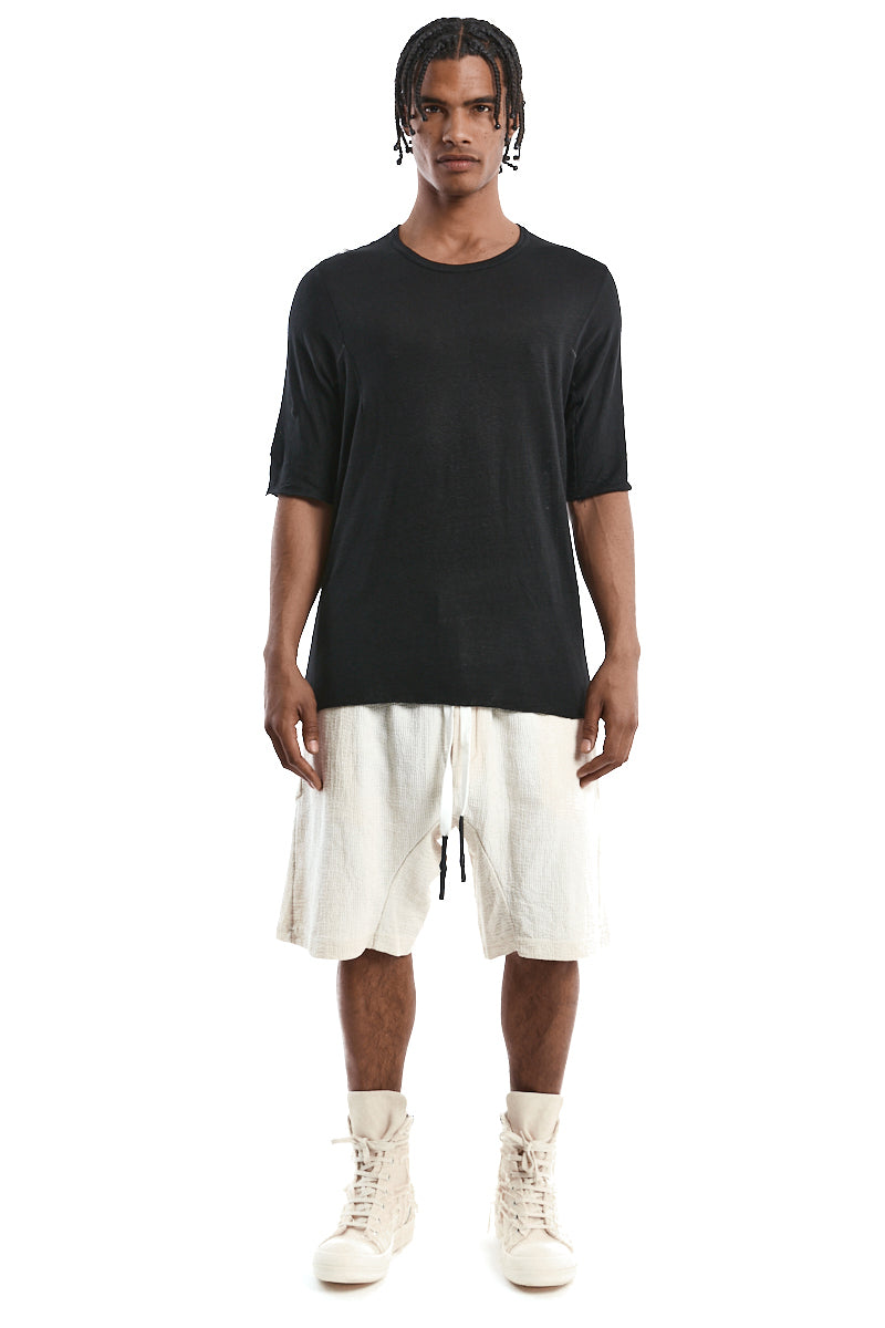 BLACK LOYAL LINEN TEE