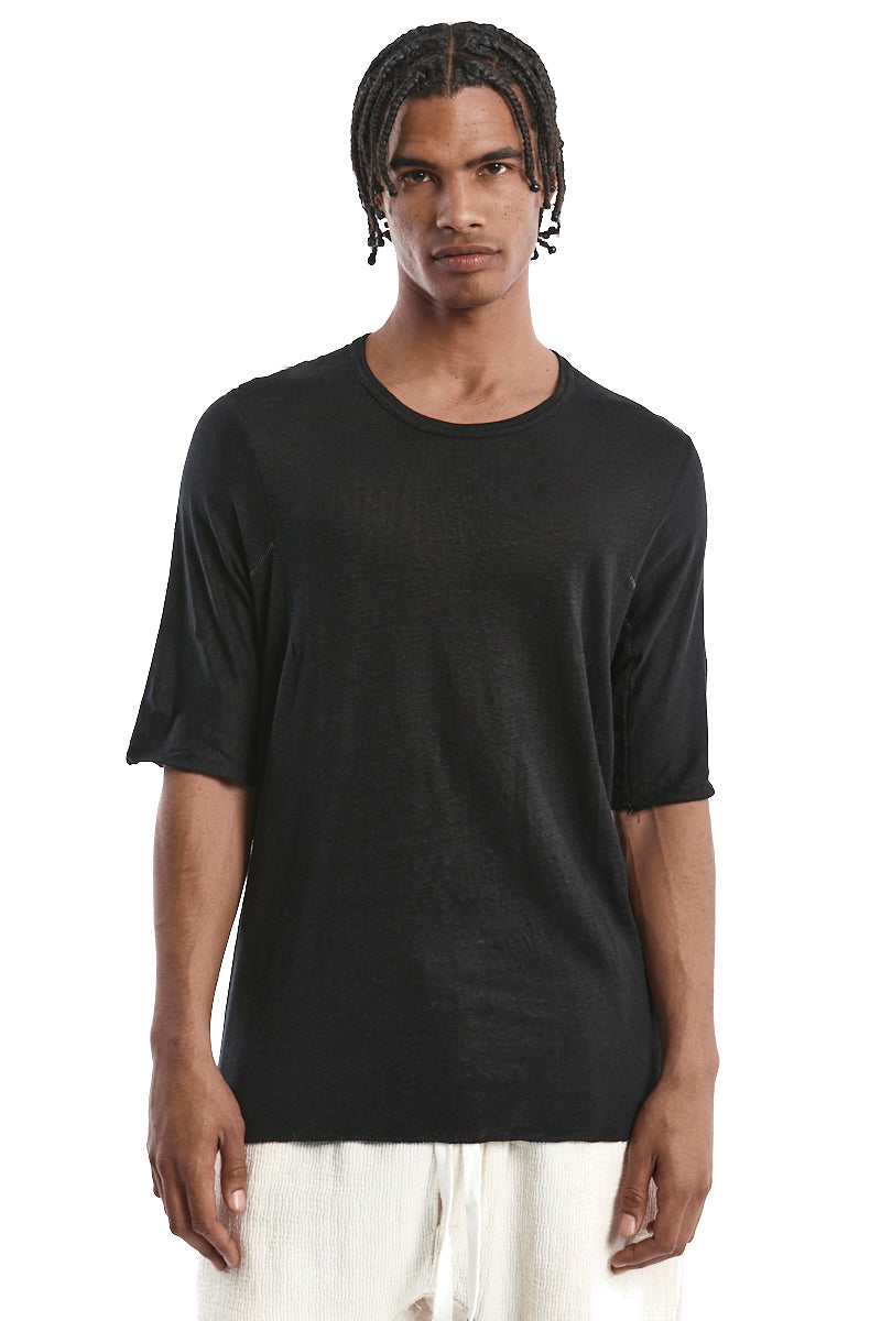 BLACK LOYAL LINEN TEE