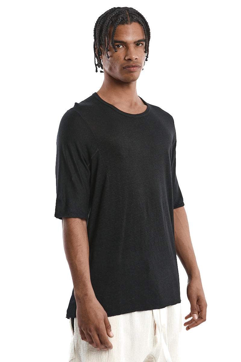 BLACK LOYAL LINEN TEE