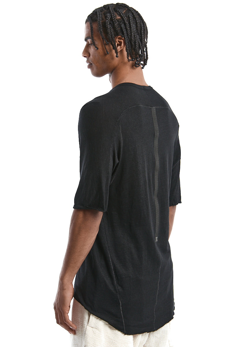 BLACK LOYAL LINEN TEE
