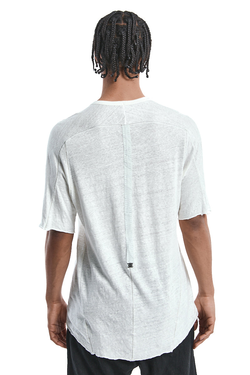 WHITE LOYAL LINEN TEE