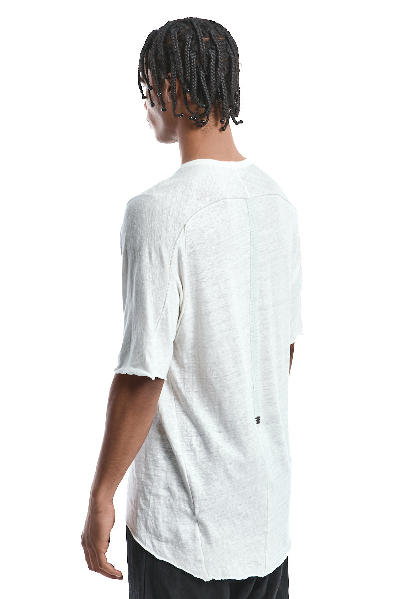 WHITE LOYAL LINEN TEE