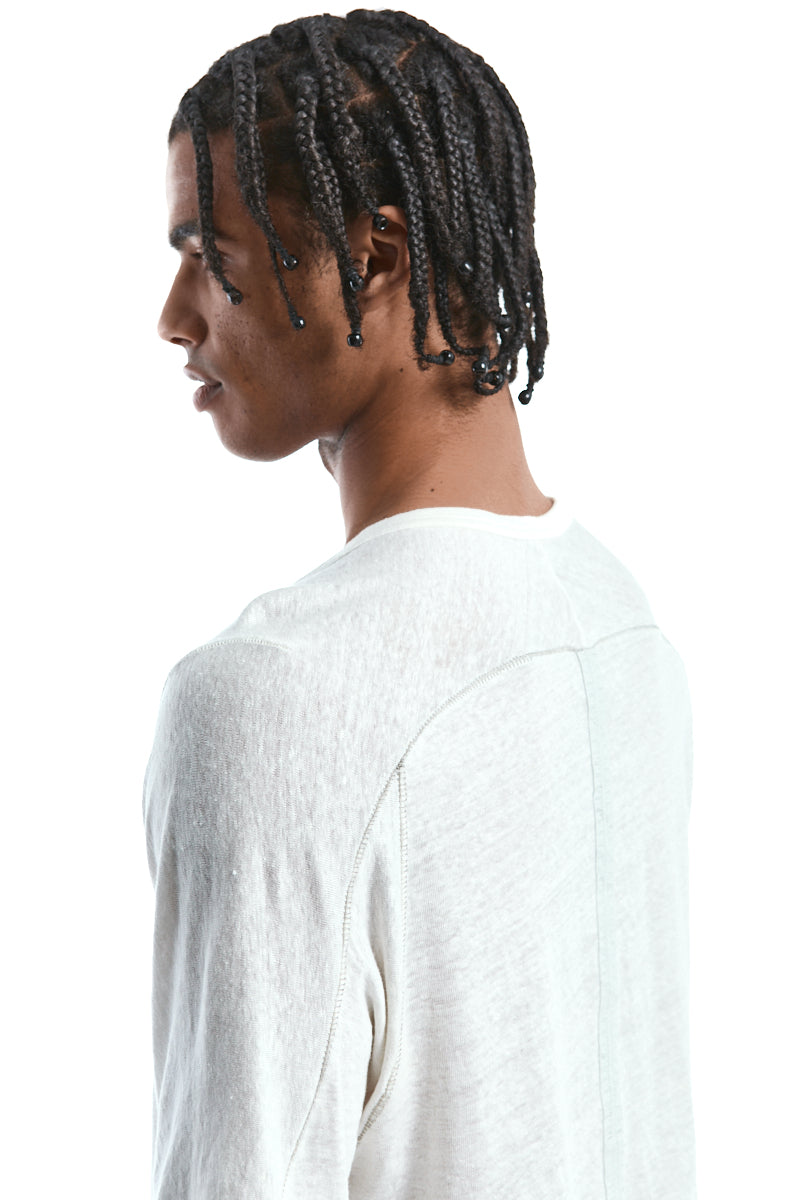 WHITE LOYAL LINEN TEE