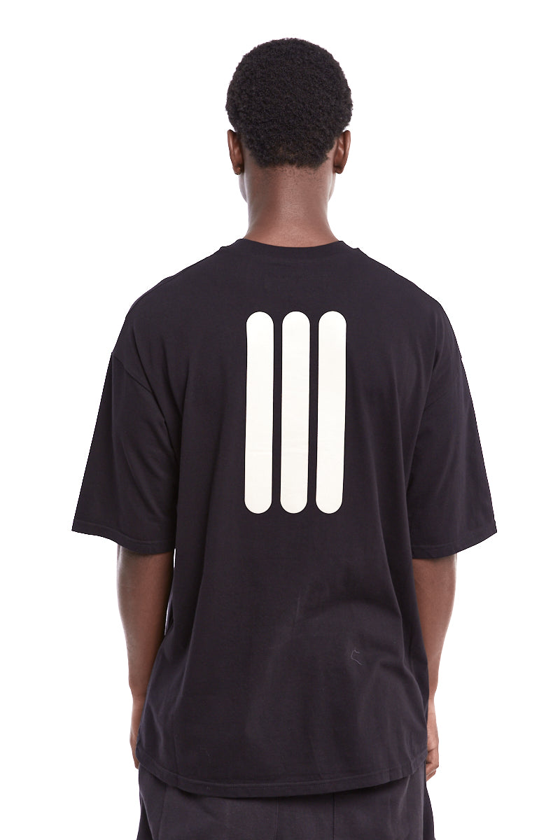 BLACK LINES PRINT TEE