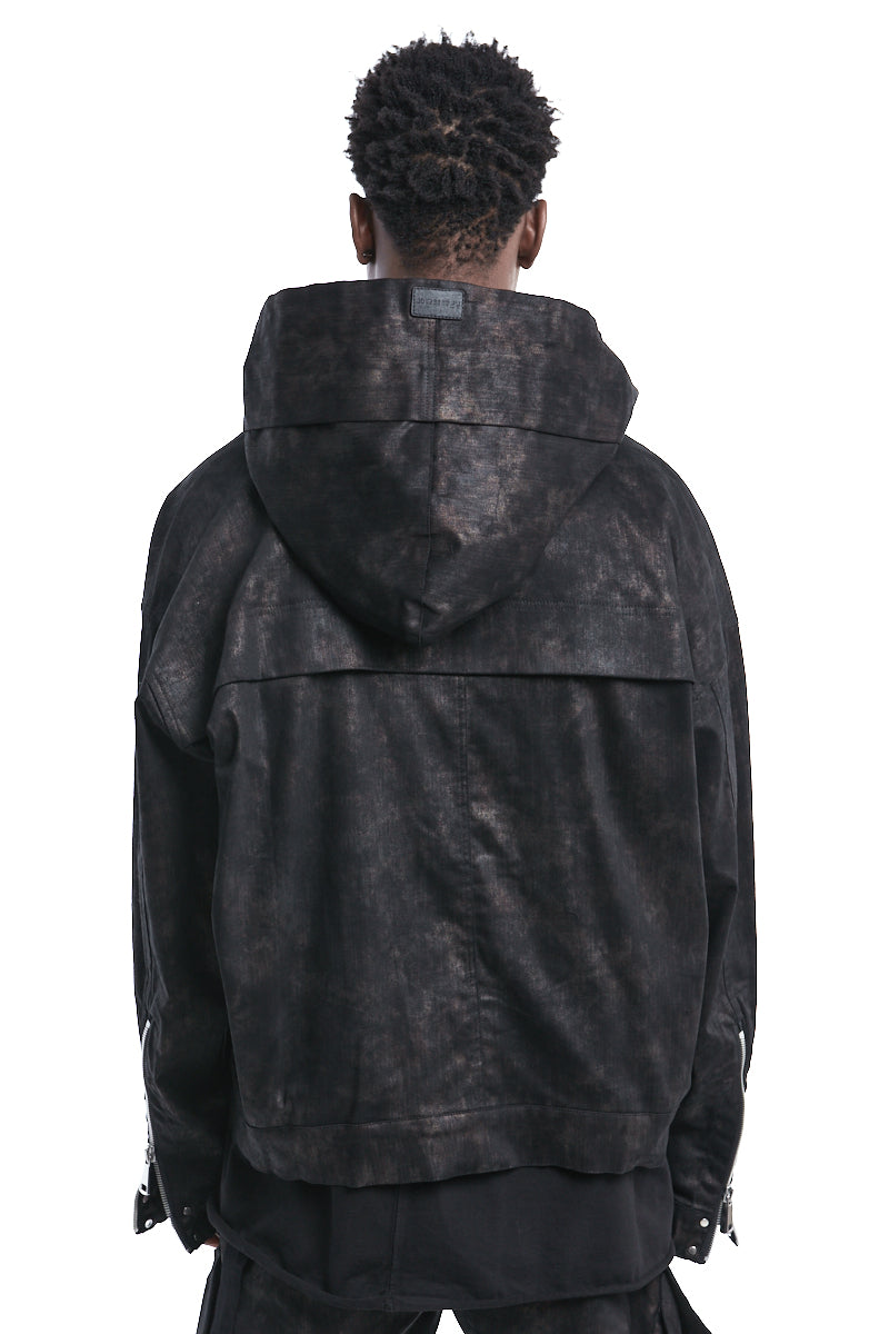 METAL STEAM CAMOUFLAGE HOODED JACKET