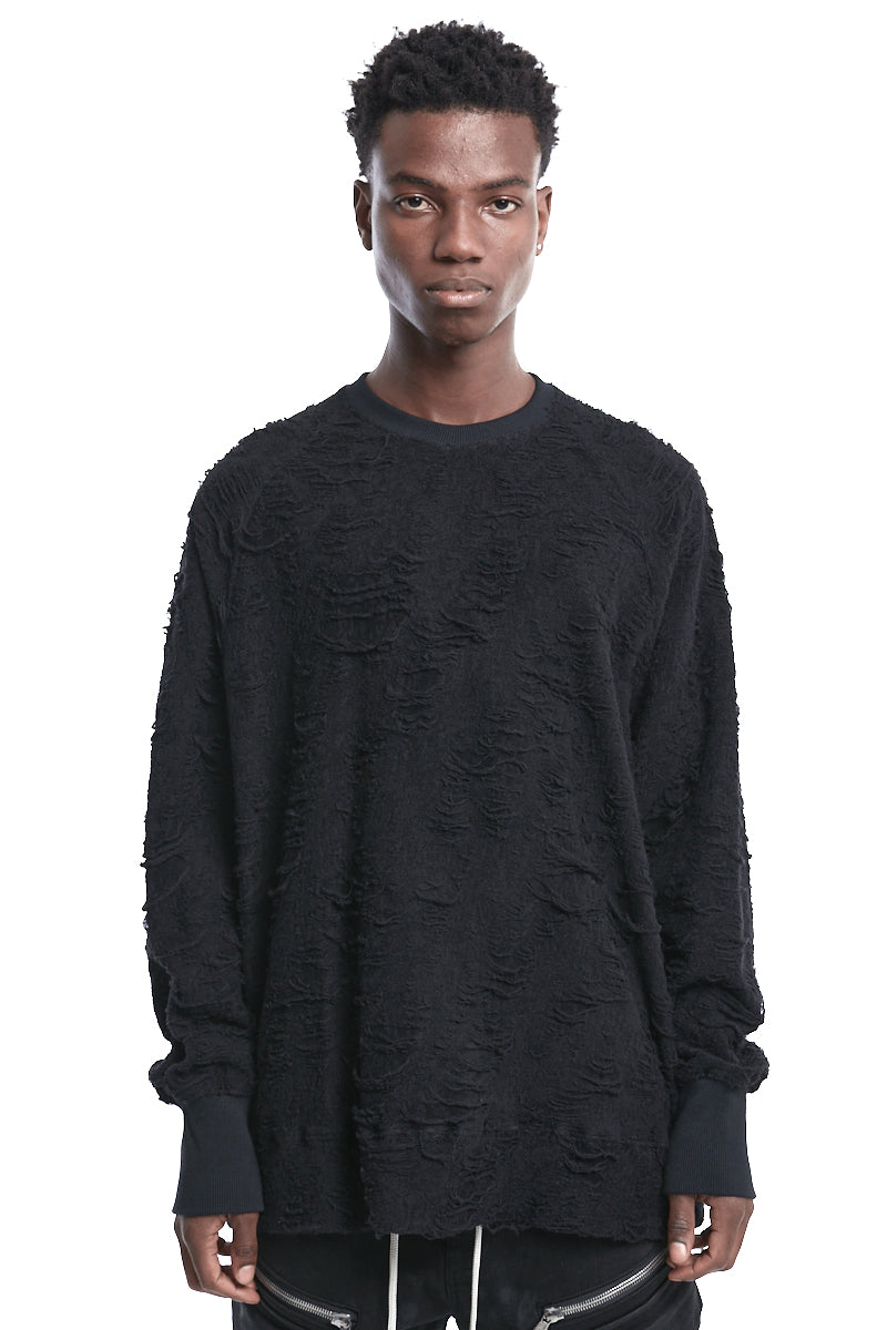 SHREDDED TEXTURE SWEATER