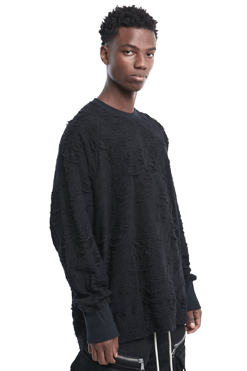 SHREDDED TEXTURE SWEATER