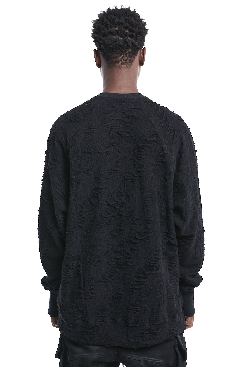 SHREDDED TEXTURE SWEATER