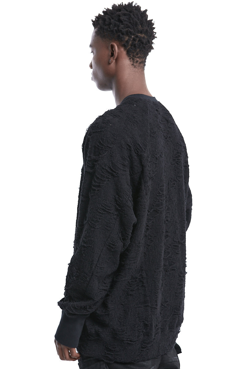 SHREDDED TEXTURE SWEATER