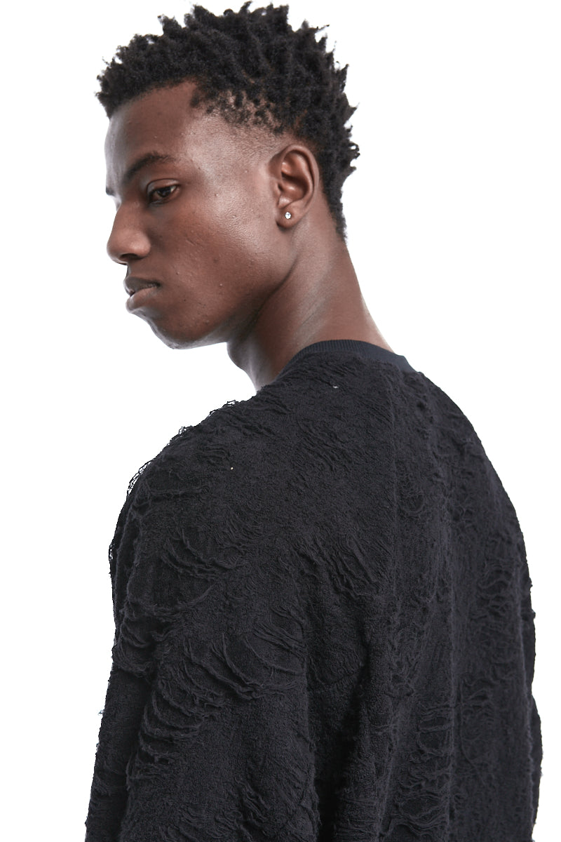 SHREDDED TEXTURE SWEATER