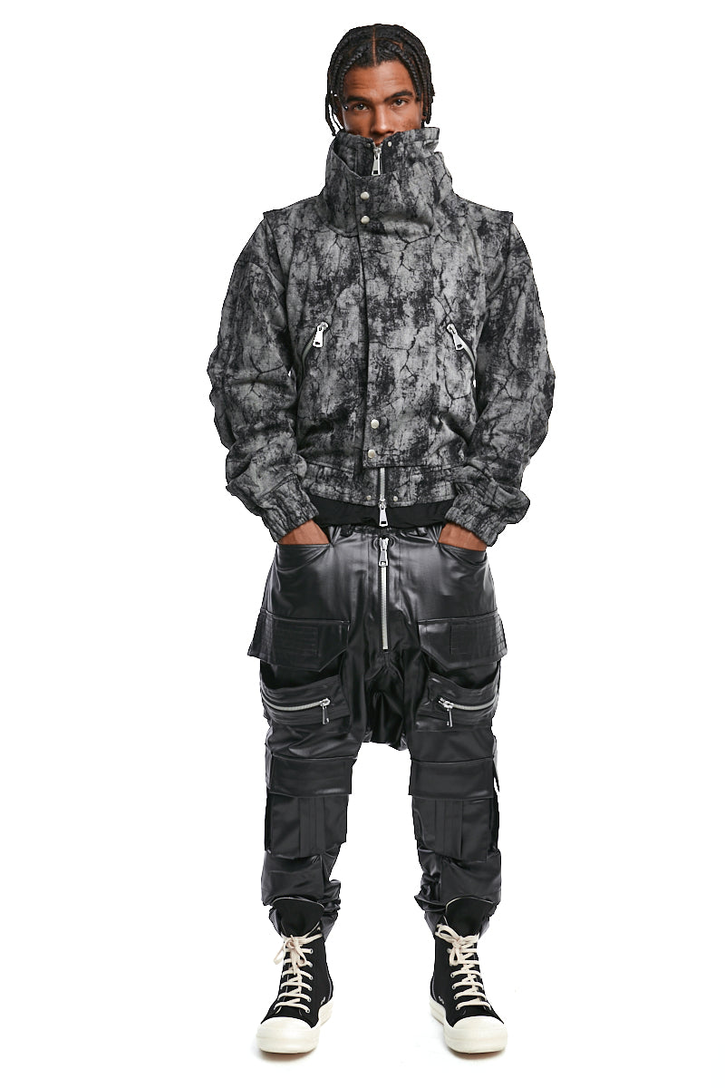 DARK GREY HIGH NECK JACKET