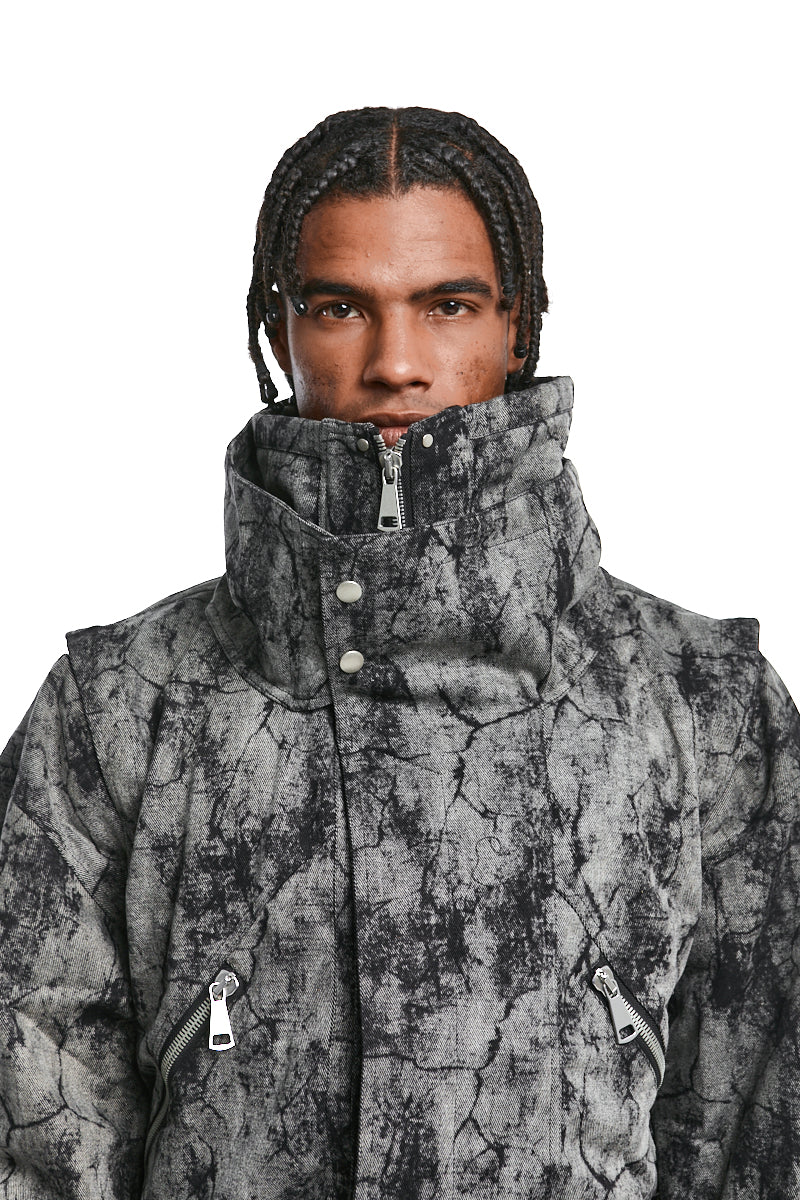 DARK GREY HIGH NECK JACKET