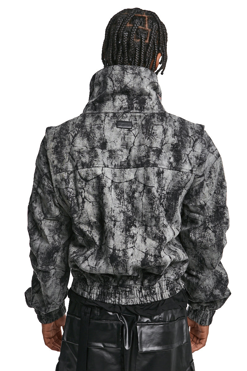 DARK GREY HIGH NECK JACKET