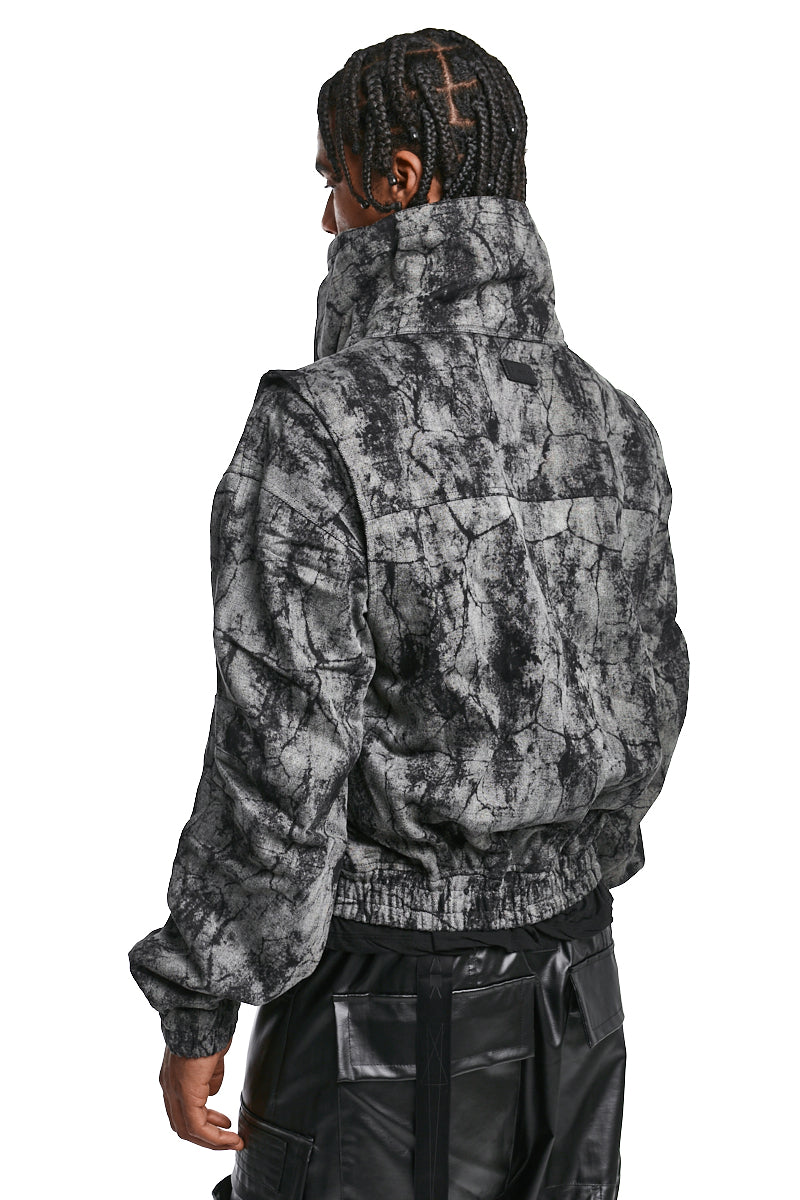 DARK GREY HIGH NECK JACKET