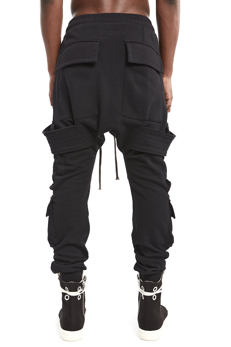 A.F Artefact | Shop Online | Black Belt Cargo Sweat Sarouel Pants