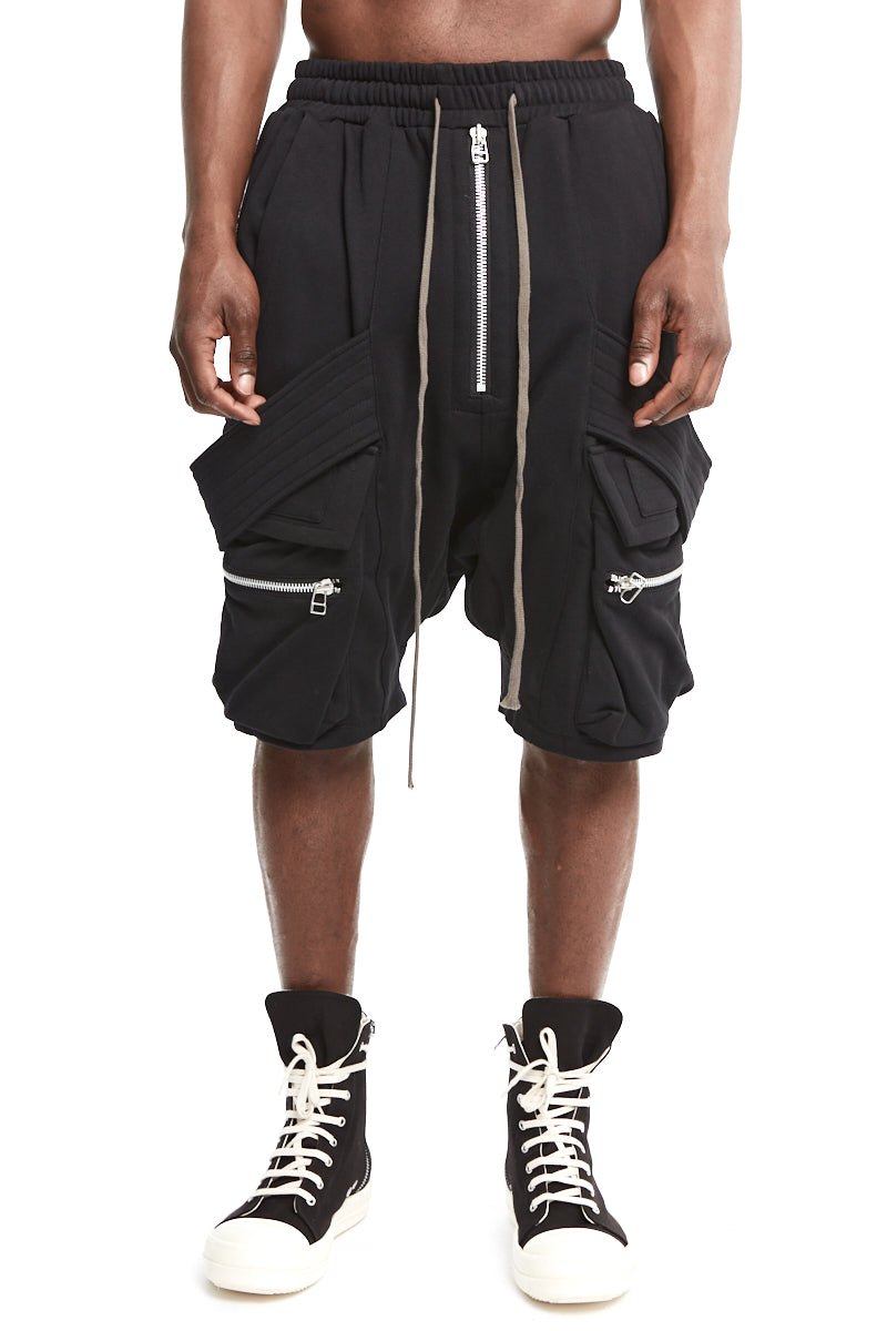A.F Artefact | Shop Online | Black Belt Cargo Sweat Sarouel Shorts