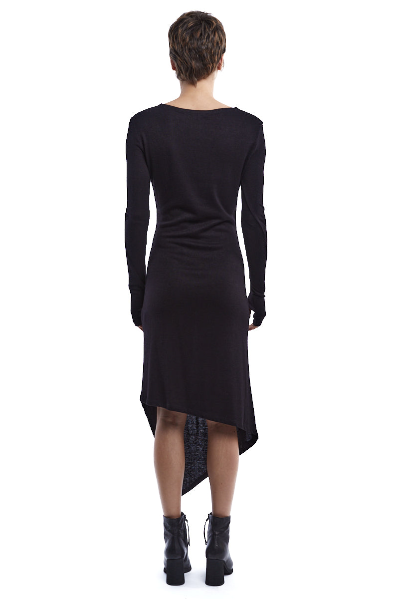 ASYMMETRIC WOOL DRESS