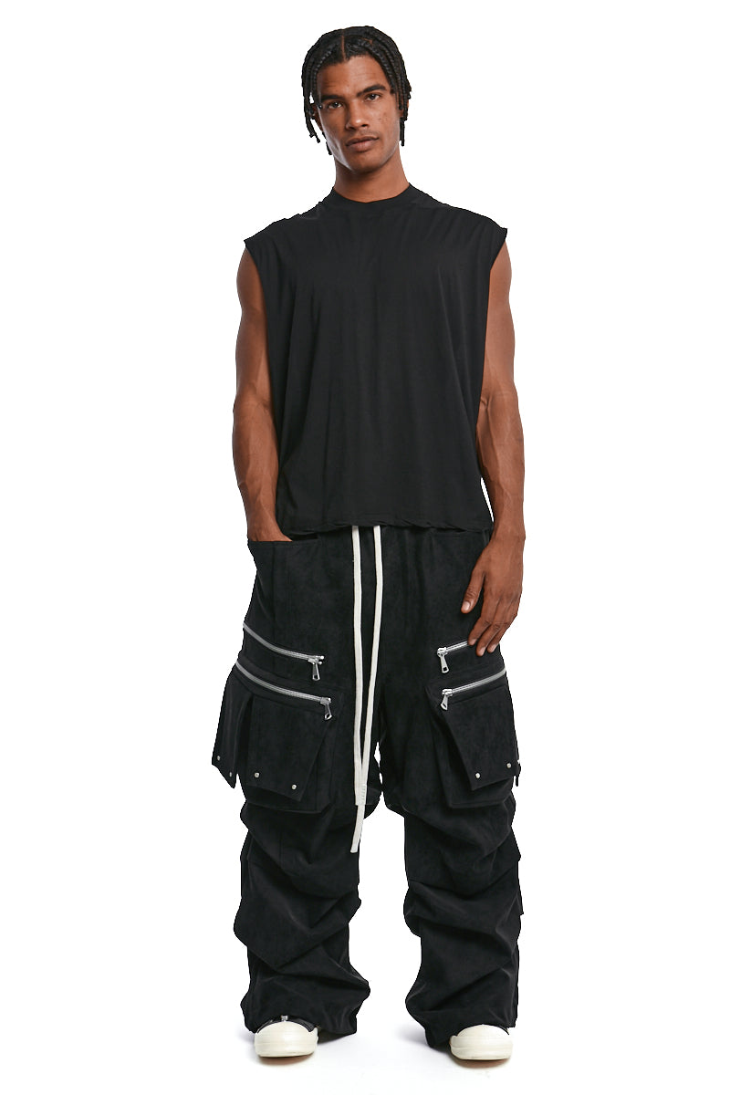 BLACK CROPPED TARP T