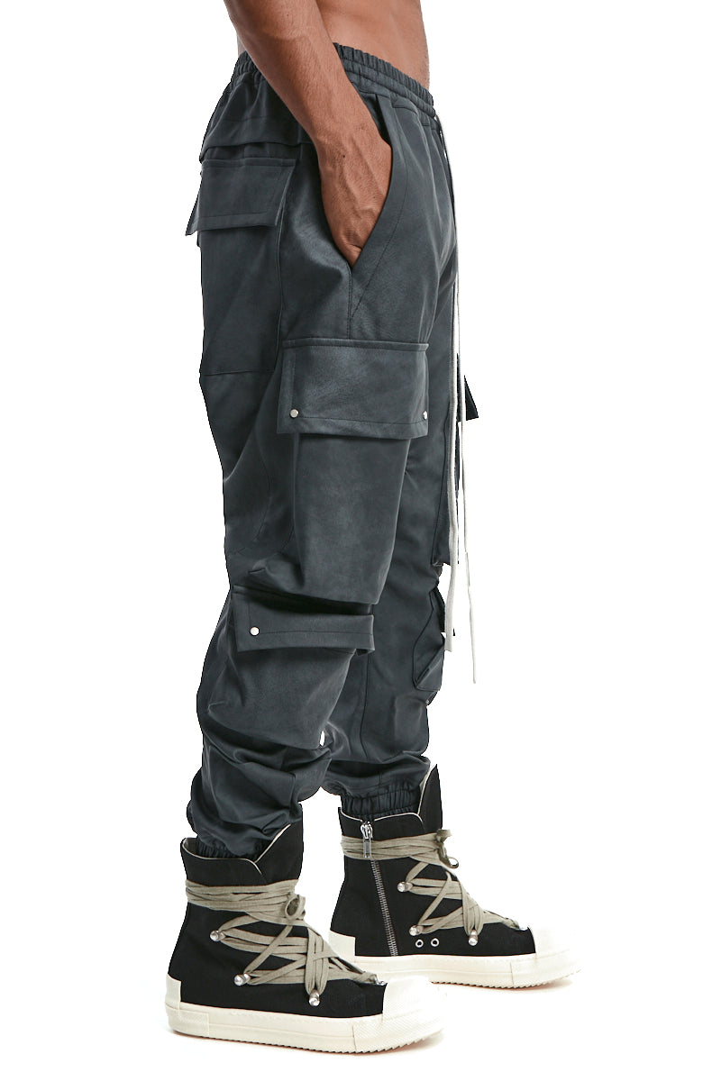SMOKEBLACK VEGAN LEATHER SAROUEL EASY