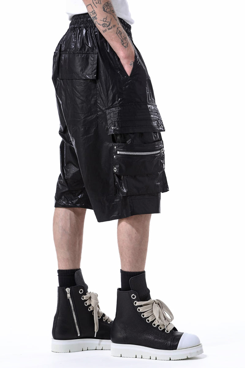 COATING FRONT ZIP CARGO SHORTS