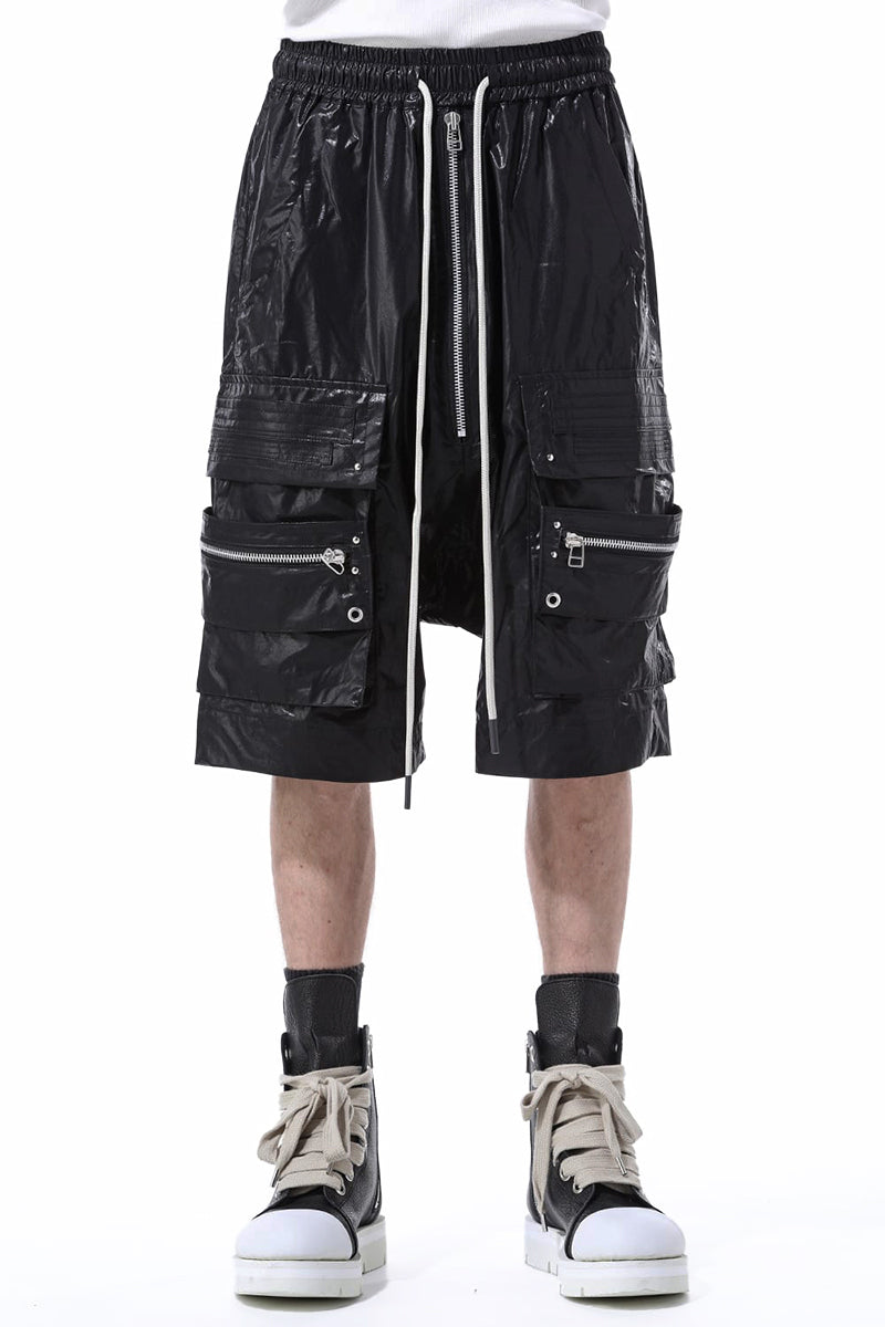 COATING FRONT ZIP CARGO SHORTS
