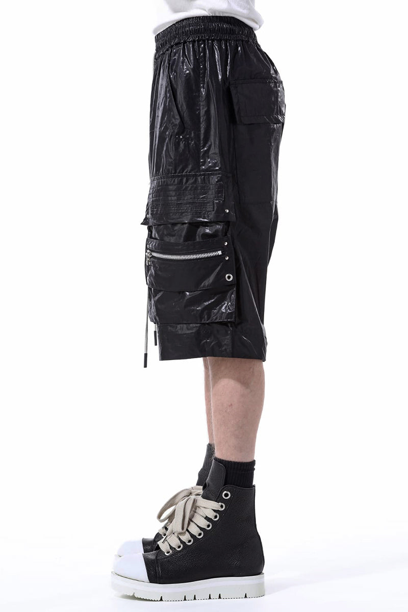 COATING FRONT ZIP CARGO SHORTS