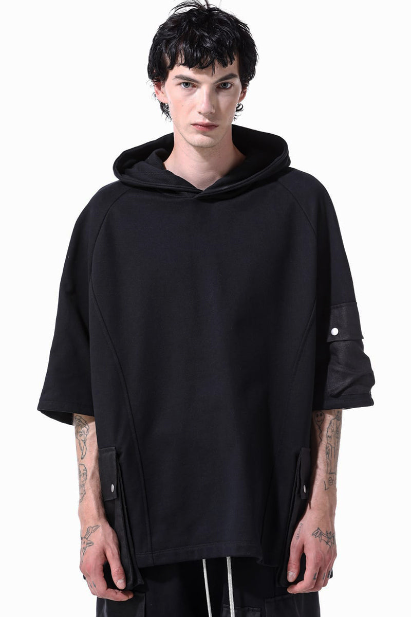 SWEAT COTTON OVER HOODED TOP
