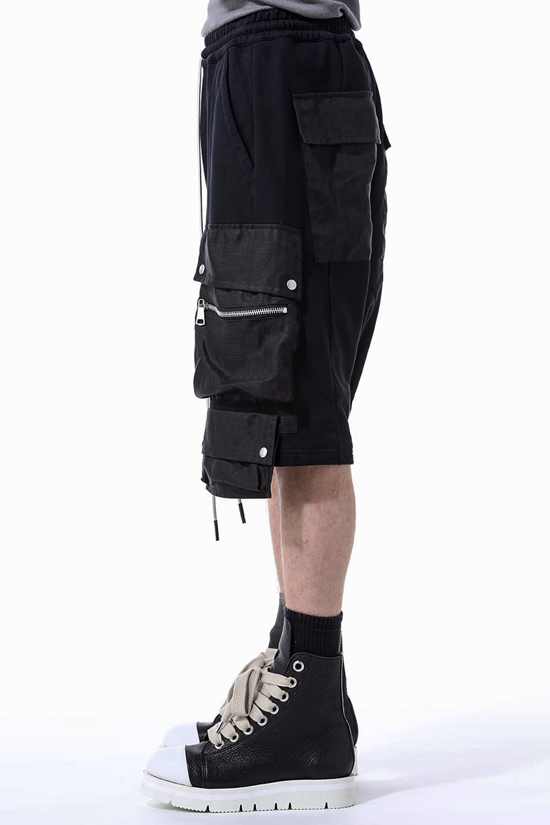 LINEN COMBI SWEAT SHORTS