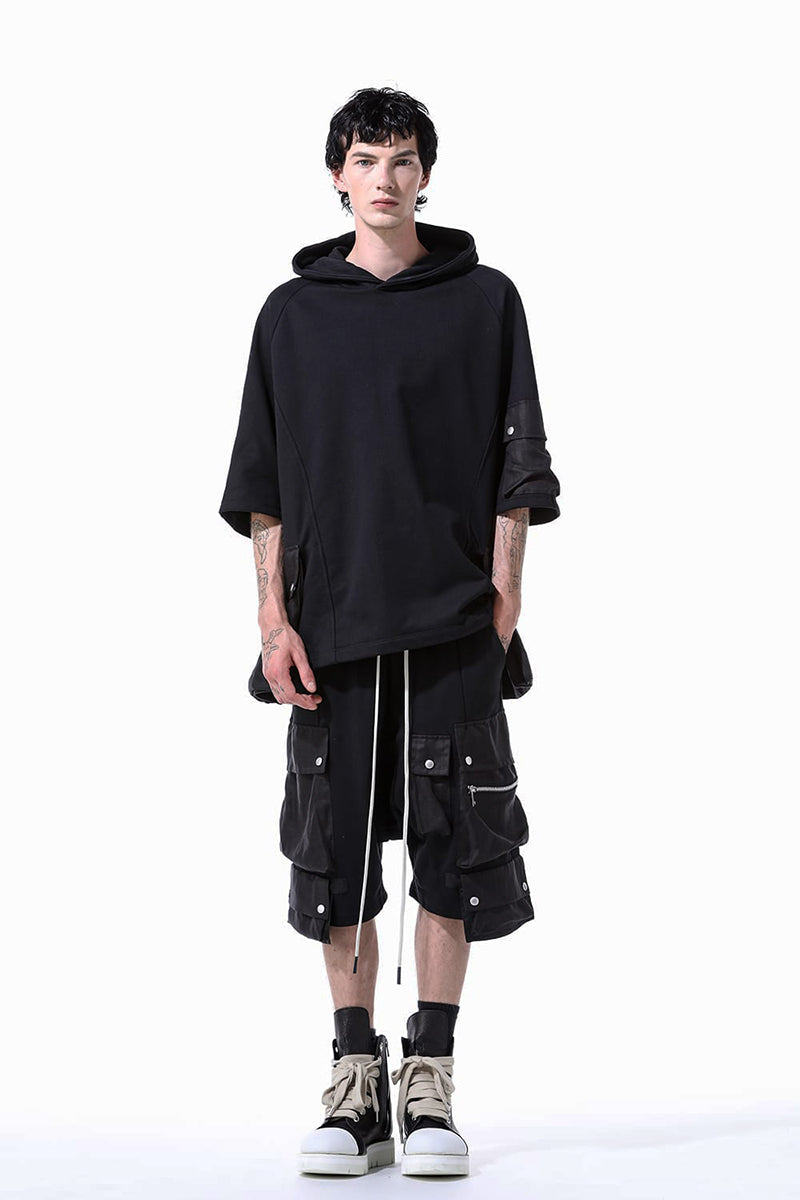 LINEN COMBI SWEAT SHORTS