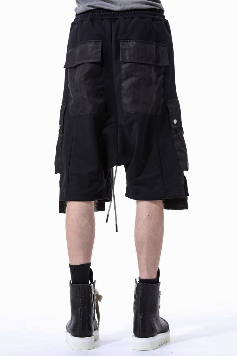 LINEN COMBI SWEAT SHORTS